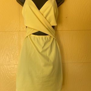 Fashionable yellow dress